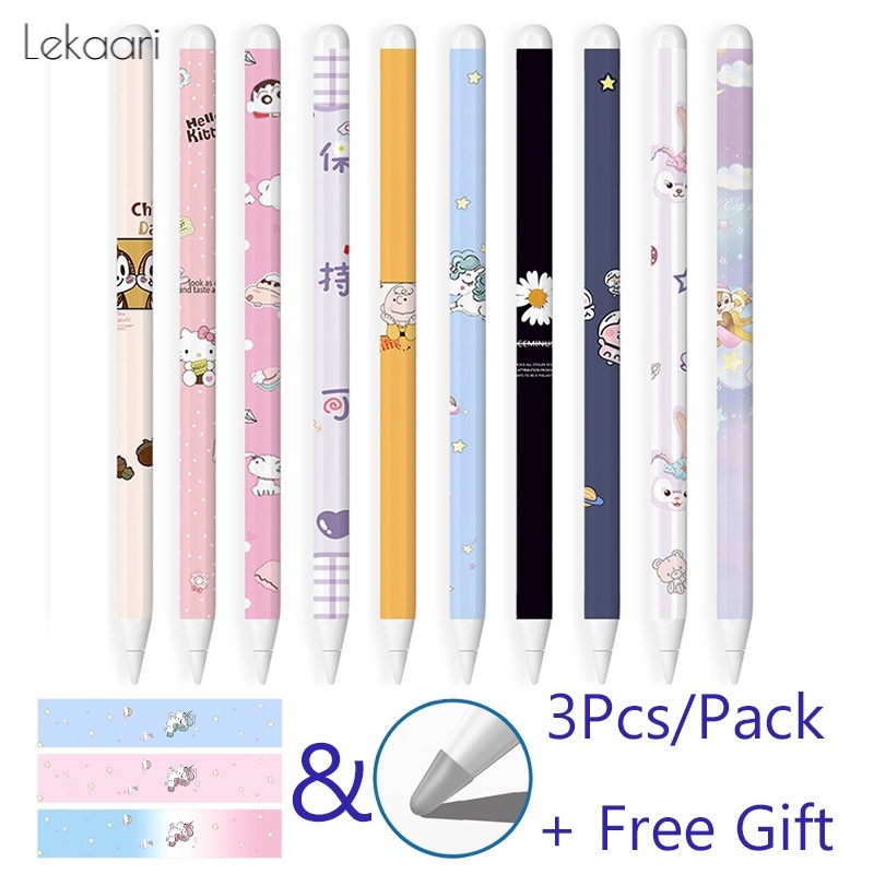 Lekaari Miếng dán trang trí chống trượt xinh xắn cho bút cảm ứng Apple Pencil 2