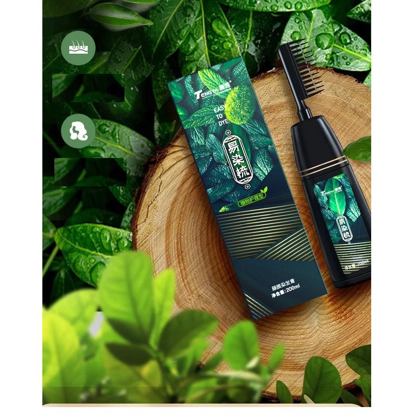 LƯỢC NHỘM ĐEN thảo dược TÓC THÔNG MINH - thế hệ mới tiện lợi - DẦU GỘI NHUỘM TÓC BẠC 200ml | BigBuy360 - bigbuy360.vn