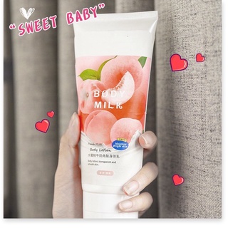 [ Hot Tiktok ]🍑 Kem Sữa Dưỡng Thể Trắng Da, Chống Nắng Toàn Thân Trái Đào Pure Milk Body Lotion Hương Nước Hoa- Y131