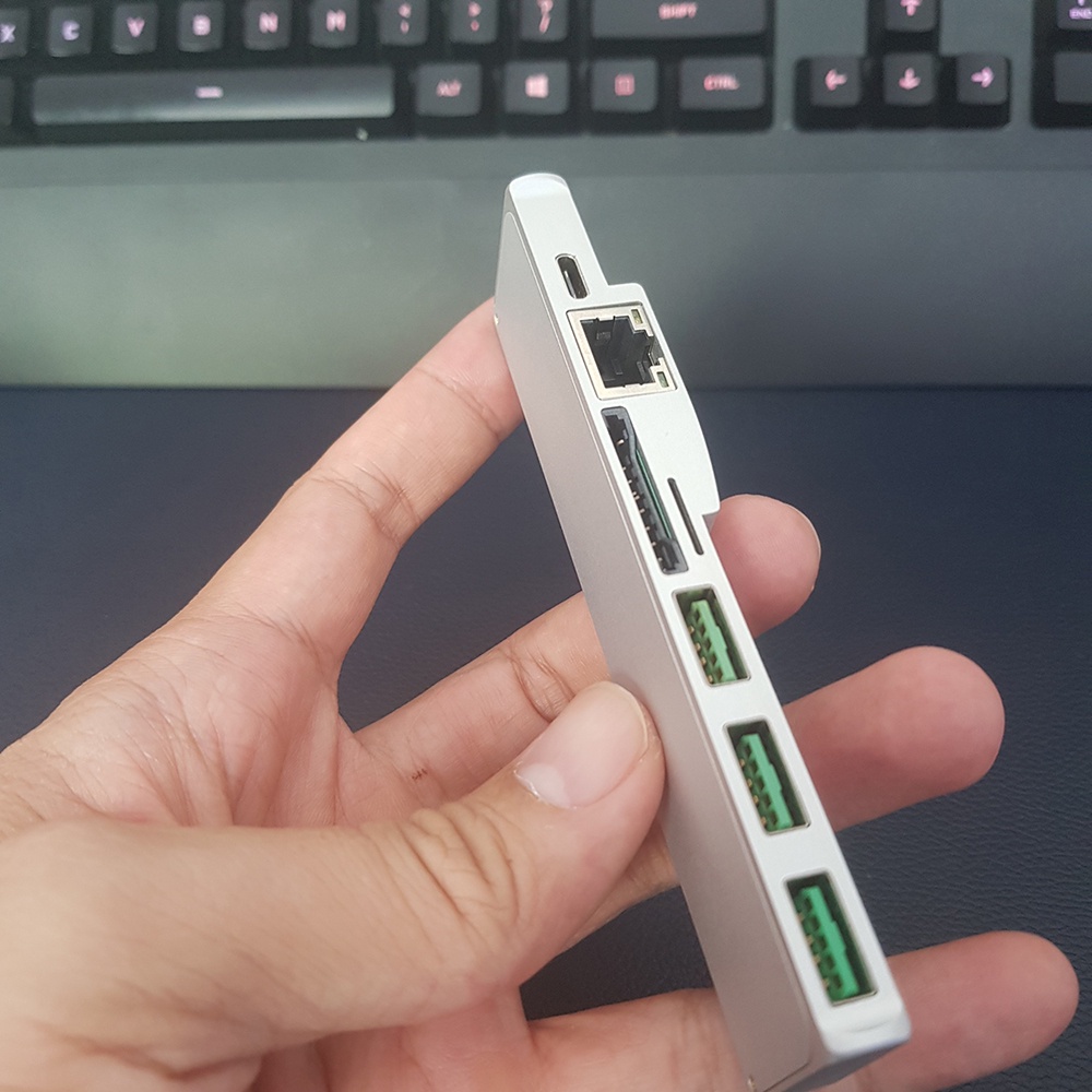 Hub usb Type-c ra 8 cổng HDMI, Ethernet, Usb, TF, SD, Type-c cho Macbook M1