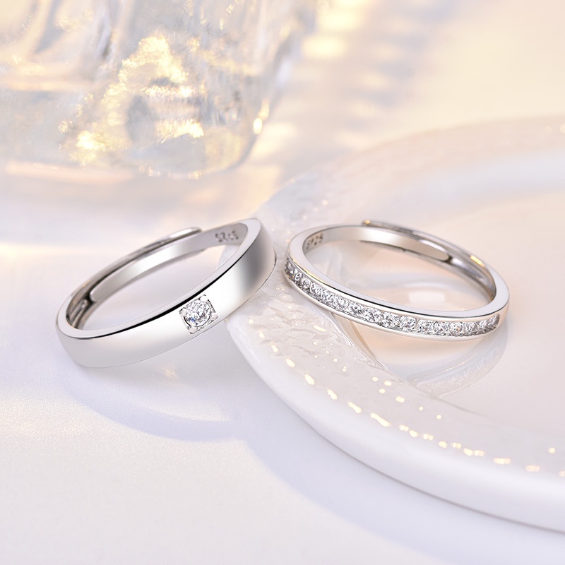 Nhẫn Cặp Đôi Có Thể Điều Chỉnh Kích Cỡ Phong Cách Thời Trang Hàn