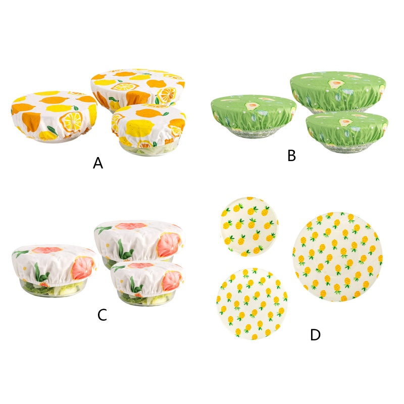 Bộ 3 Nắp Đậy Tô Chén Bằng Nhựa Siêu Co Giãn Tiện Dụng