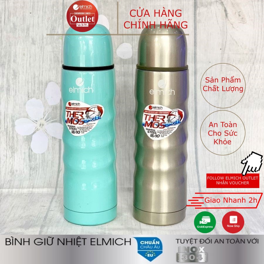 Bình Giữ Nhiệt Inox 304 Nóng 8h Lạnh 12h ELMICH El6390 500ml