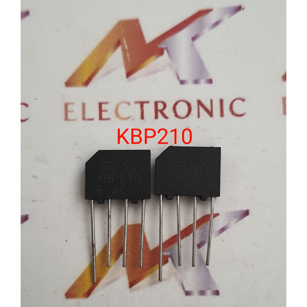 Diode Cầu - Chỉnh Lưu Cầu KBP210 210 1000V 2A SIP-4 Mới 100% (con)