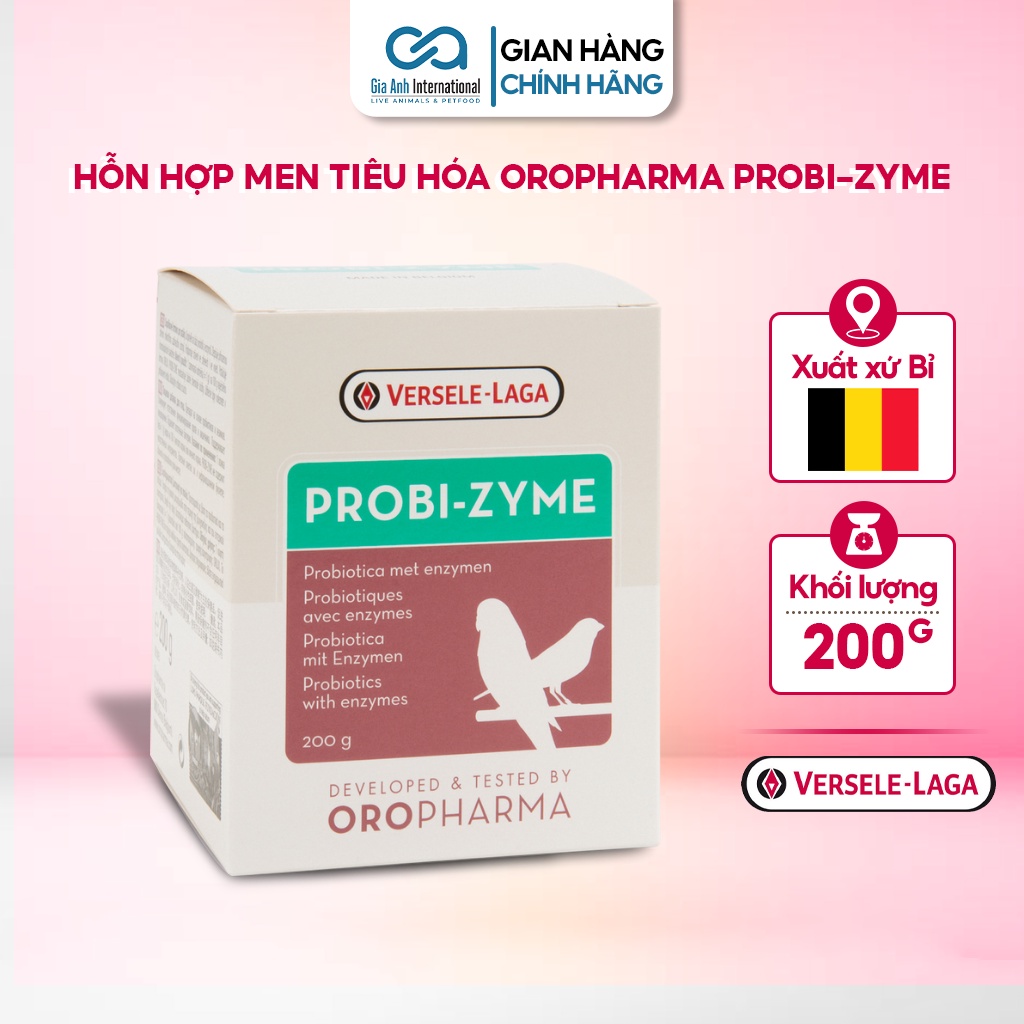 Hỗn Hợp Men Vi Sinh, Tiêu Hoá Cho Chim Cảnh - Versele-Laga Oropharma Probi-Zyme Dạng Bột Bảo Vệ Đường Ruột Chim Hộp 200g