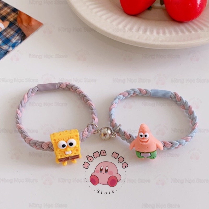 Vòng Đôi Đeo Tay Có Nam Châm Hút Nhau SpongeBob Phong Cách Hàn Quốc