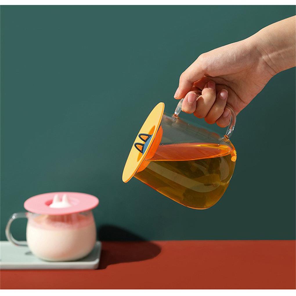 Nắp Đậy Cốc Uống Nước Có Giá Đỡ Muỗng Chống Tràn Tiện Dụng Cho Nhà Hàng