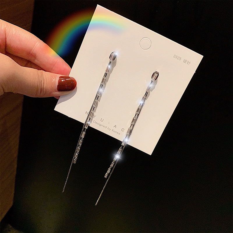 Đôi khuyên tai dáng dài đính hạt ngọc trai nhân tạo nhiều mẫu tùy chọn phong cách Hàn Quốc thời trang