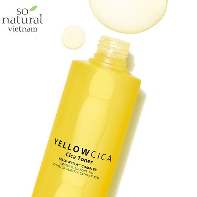 Yellow Cica Toner Trị Mụn Dành Cho Mọi Loại Da So Natural Hàn Quốc l Nhập Khẩu Chính Hãng Hàn Quốc