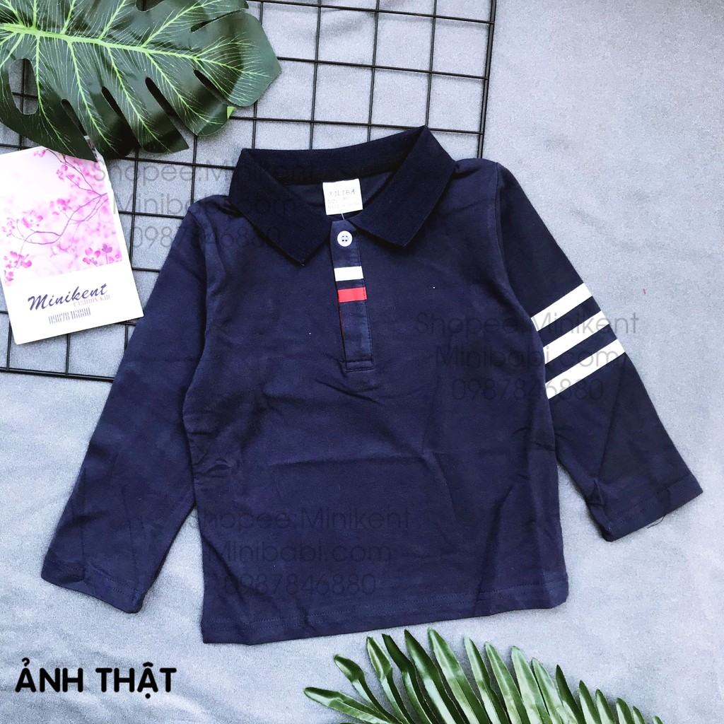 Áo cotton thun co dãn dài tay phong cách cho bé diện tết