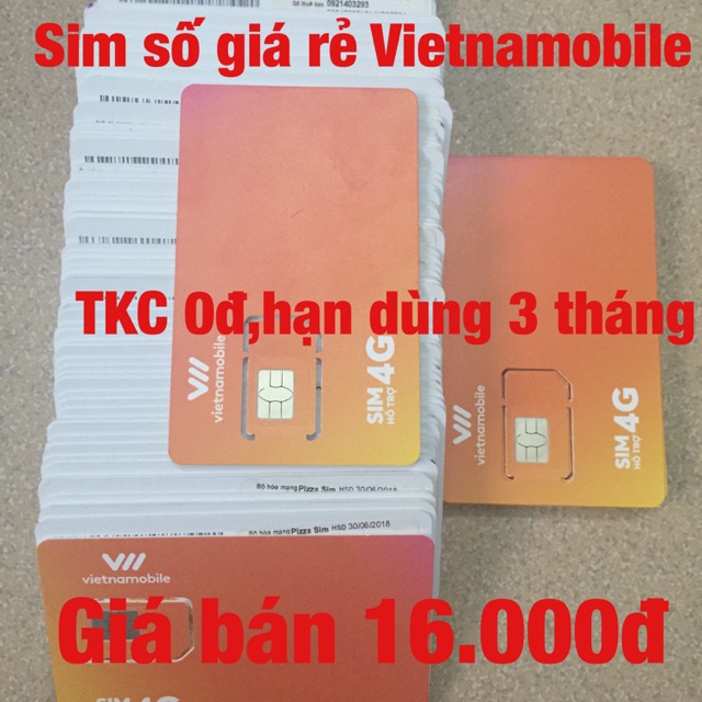 Sim số giá rẻ Vietnamobile 0đ