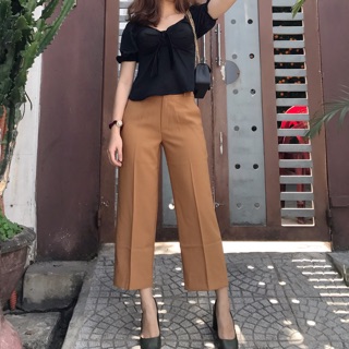 Quần tây asos xuất - 3 màu đen/nâu/xanh rêu & áo kiểu cúp ngực 7 màu đỏ/đen/trắng/hồng/be/vàng. Chất đẹp cực nha khách ơ