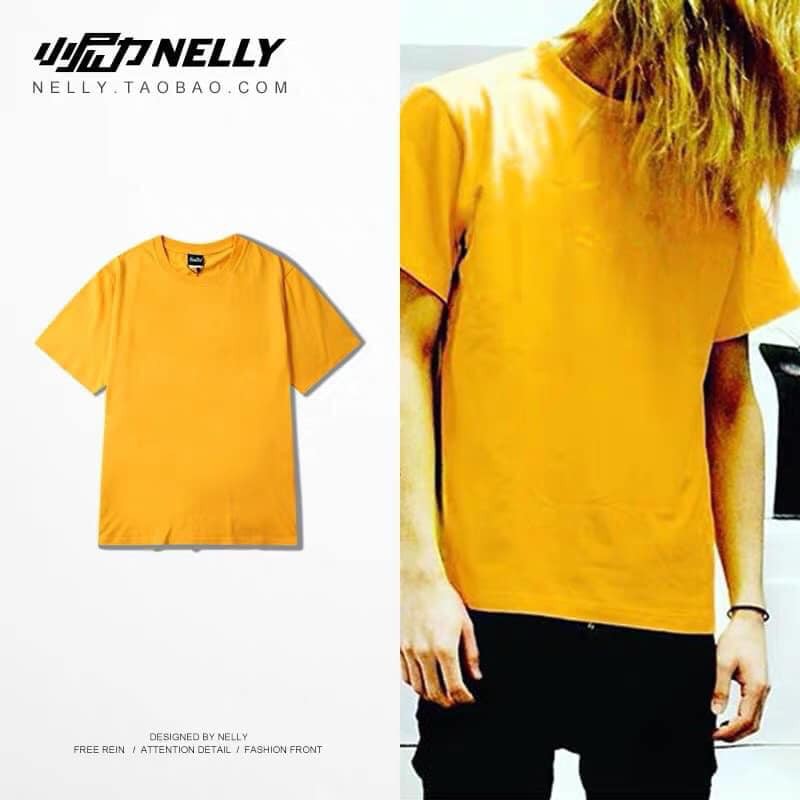 Áo thun tay lỡ NELLY 100% cotton 4 chiều dáng unisex form rộng