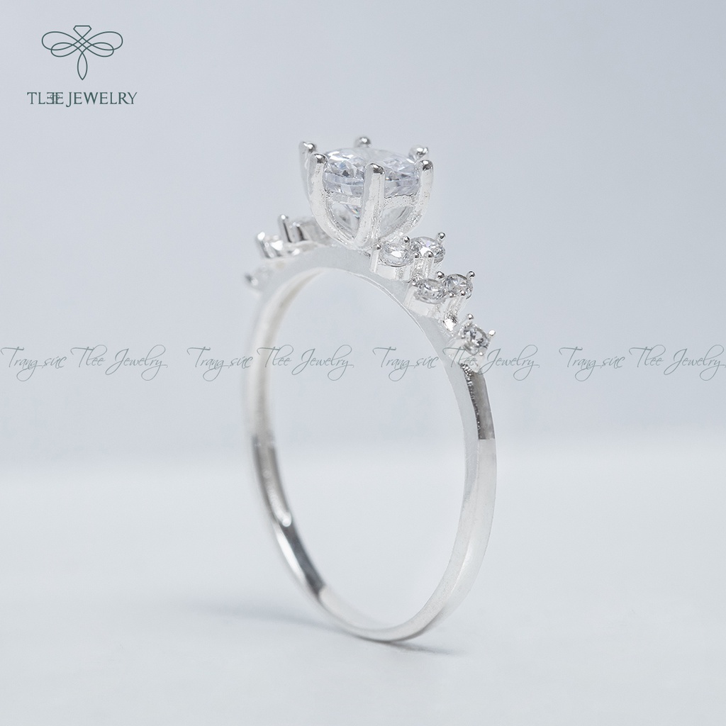 Nhẫn bạc nữ TLEE Elise Prince nạm đá sang trọng NJC A0151