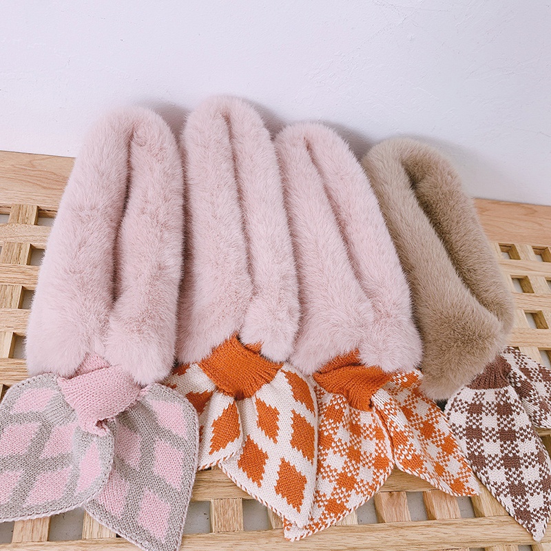 Khăn choàng cổ vải cotton dày mềm mại giữ ấm mùa đông xinh xắn cho bé