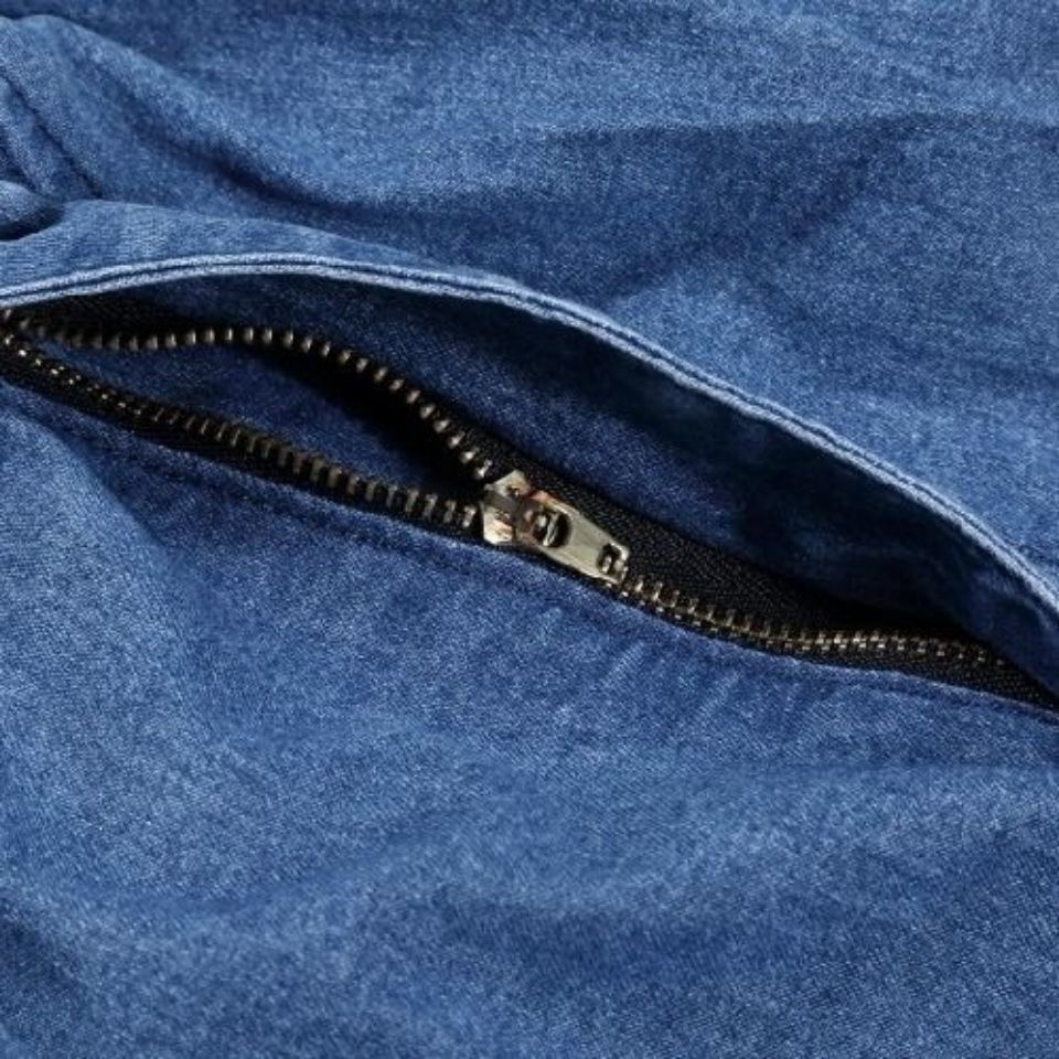 Quần Short Jeans Denim Ống Rộng Lưng Thun Thời Trang Mùa Hè Hàng Mới Dành Cho Nam Trung Niên