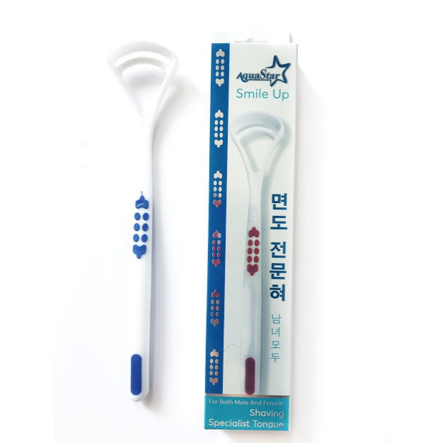 Cây Cạo Lưỡi Vệ Sinh Vùng Miệng Nhựa PP Aquastar Công Nghệ Hàn Quốc