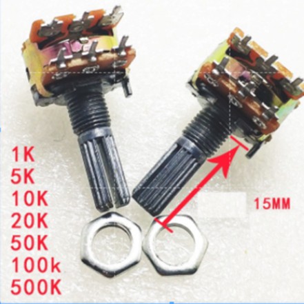 10 CÁI Chiết áp đôi âm thanh 10k 20K 50k 100k loại tốt