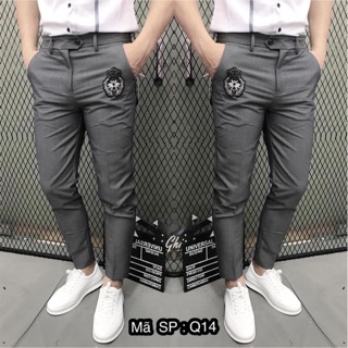Quần âu logo đính đá cao cấp