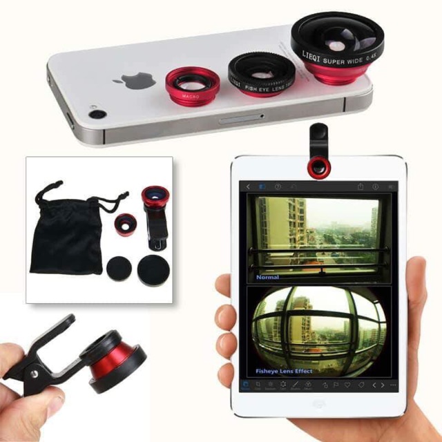 Lens chụp ảnh 3 trong 1 cho điện thoại