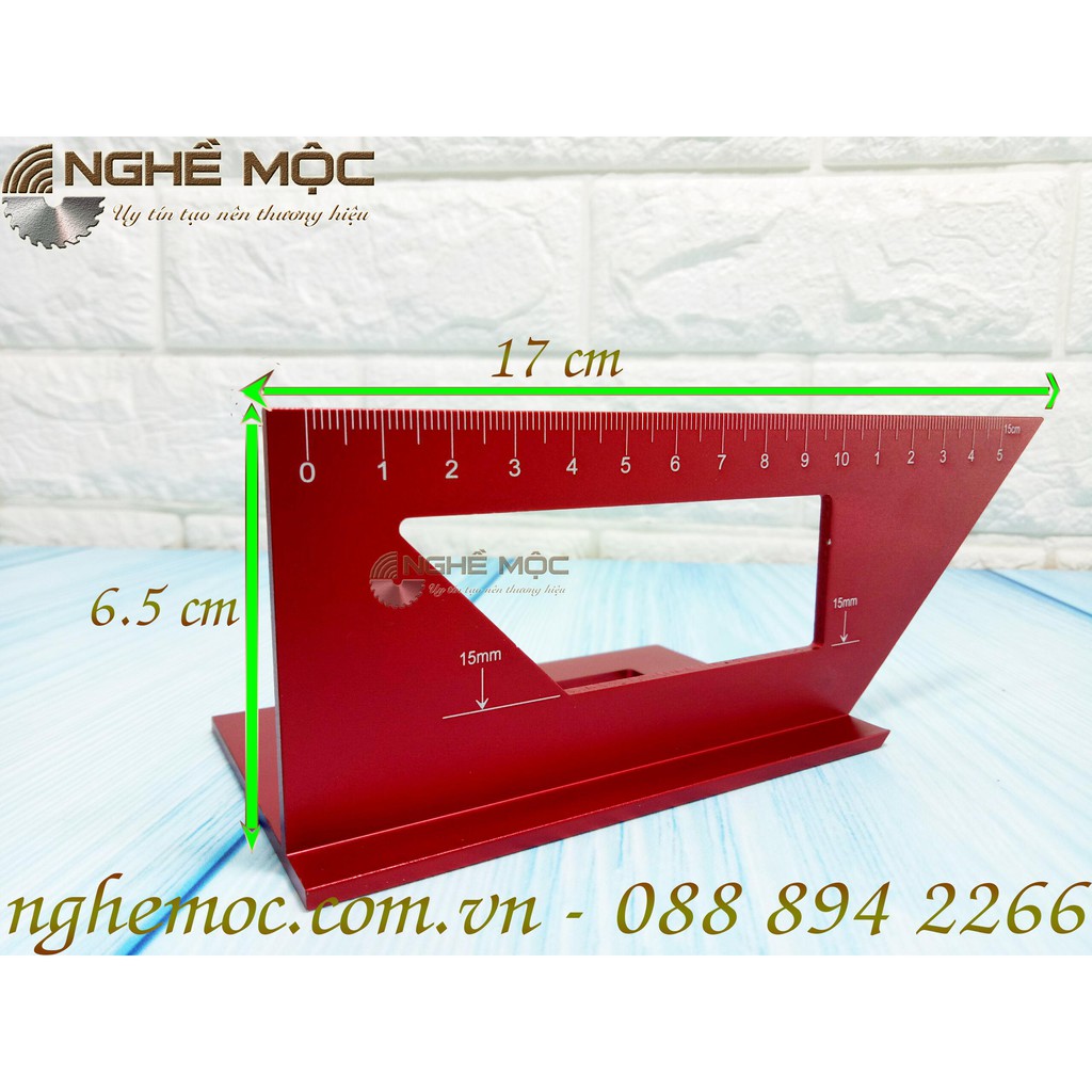 Thước nhôm đo góc 45/90 độ đa năng  Mộc Vui