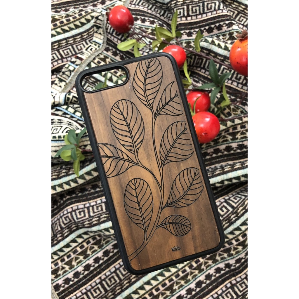 Ốp điện thoại gỗ Iphone Silicon Miniwood 7/7plus/8/8plus khắc hình độc lạ - mỗi mẫu thường chỉ có 1 chiếc