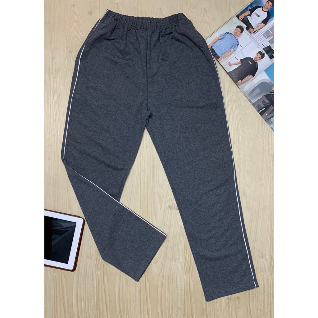 Quần nỉ ống suông nam - Quần Jogger thun nỉ da cá ống suông bo gấu màu trơn basic thời trang