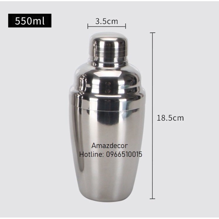 SALE GIÁ SỈ TẠI XƯỞNG Bình Lắc Shaker Inox Dày 550 cc - Pha Chế Cocktail , Trà Sữa