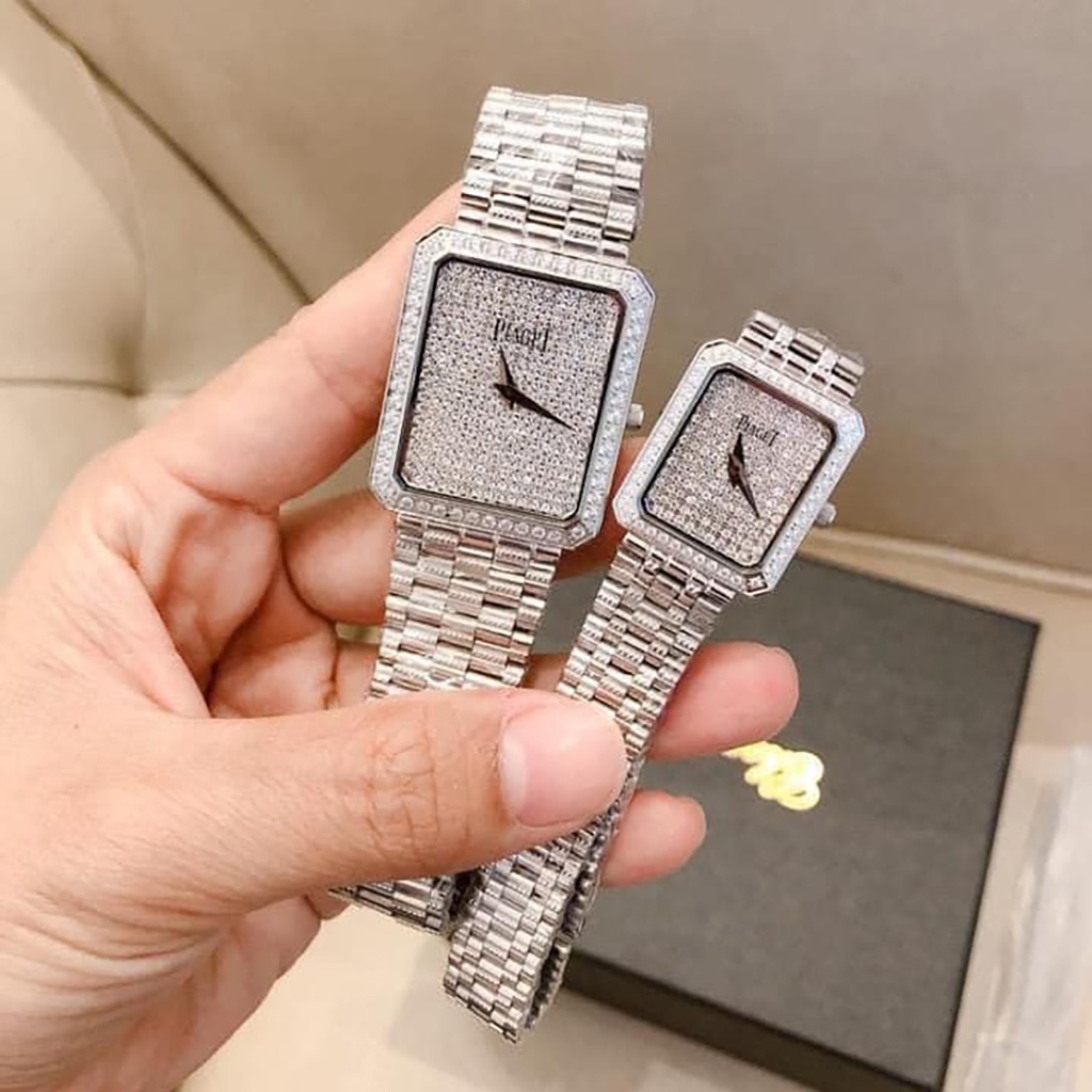 Đồng Hồ Nam Nữ Piaget mặt full đá máy nhật sang trọng đẳng cấp full box