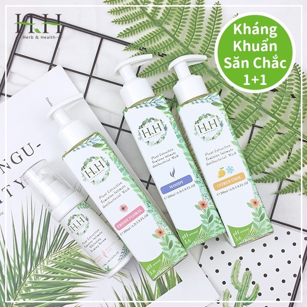 【Set 2 sản phẩm kháng khuẩn săn chắc 】Dung Dịch Vệ Sinh Phụ Nữ HH +Kem Dưỡng Hồng Và Se Khít Vùng Kín HH