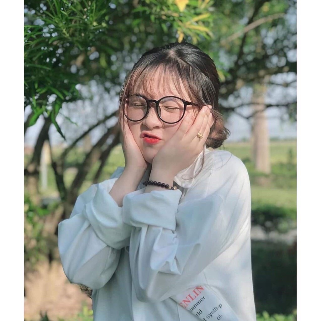 Kính giả cận Form tròn - Mắt Kính giả cận cao cấp gọng siêu bền phong cách Hàn Quốc - L.O-O.K