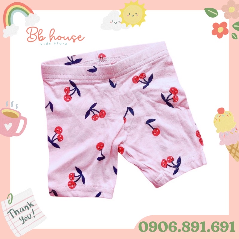 Quần legging đùi C@RTER, chất thun co giãn thoải mái, thích hợp cho bé đi học, đi chơi