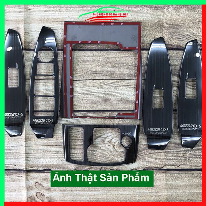 Ốp nội thất cho xe ô tô Mazda CX5 2018-2023 Số Tự Động vân Titan bảo vệ chống trầy xước và làm đẹp xe