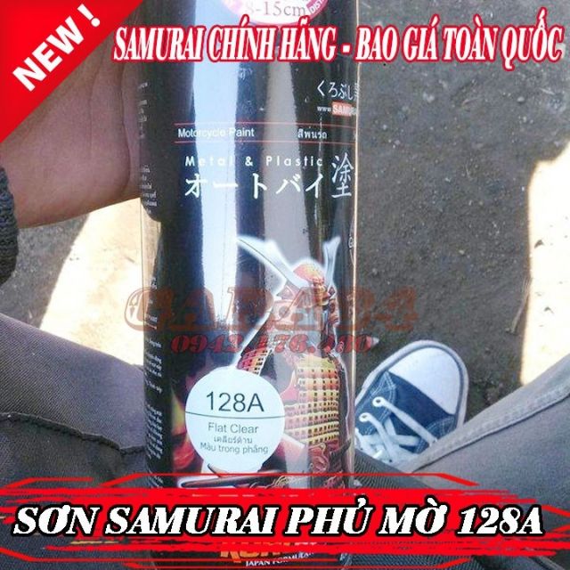 SƠN SAMURAI PHỦ MỜ 128A - PHỦ NHÁM - BÓNG MỜ