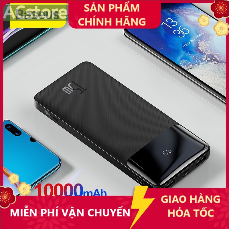 Pin dự phòng sạc nhanh Baseus Bipow Pin Sạc Dự Phòng Baseus công suất 20W/15W , dung lượng 10000/20000  ACstore