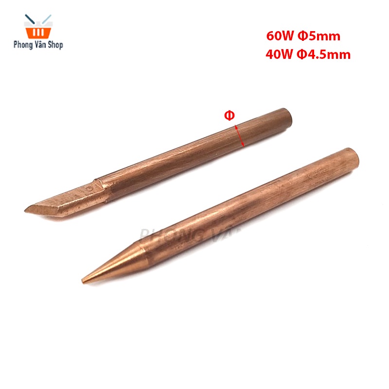 Mũi hàn đồng lõi đặc - cho mỏ hàn mayso 40w 60w
