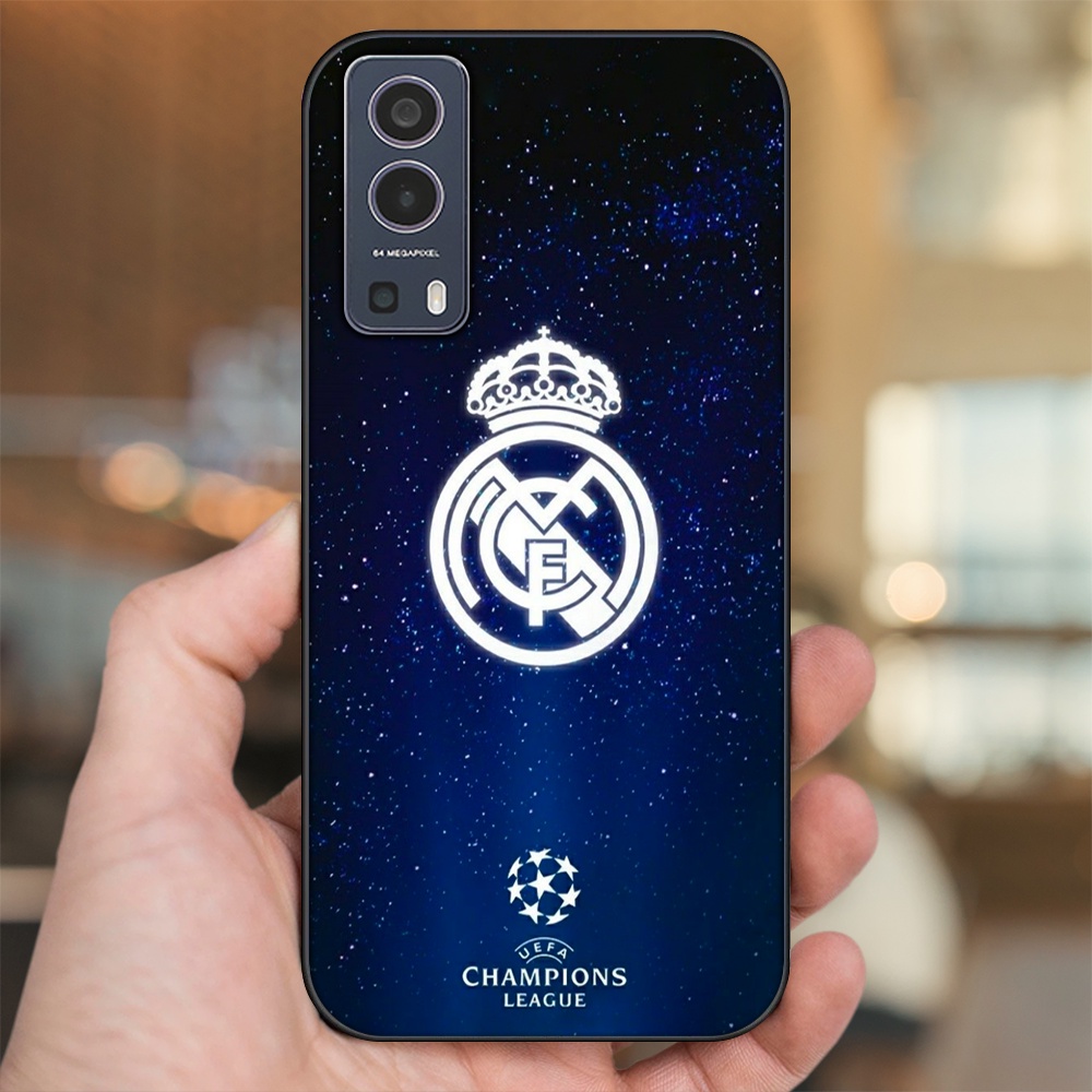 Ốp lưng Vivo Y72 5G viền đen in hình Real Madrid