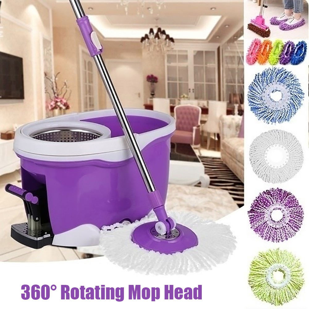 MICROFIBER Daphne Đầu Lau Nhà Xoay 360 Độ Thay Thế Bằng Sợi Micro Nhiều Màu Tiện Dụng Cho Nhà Bếp