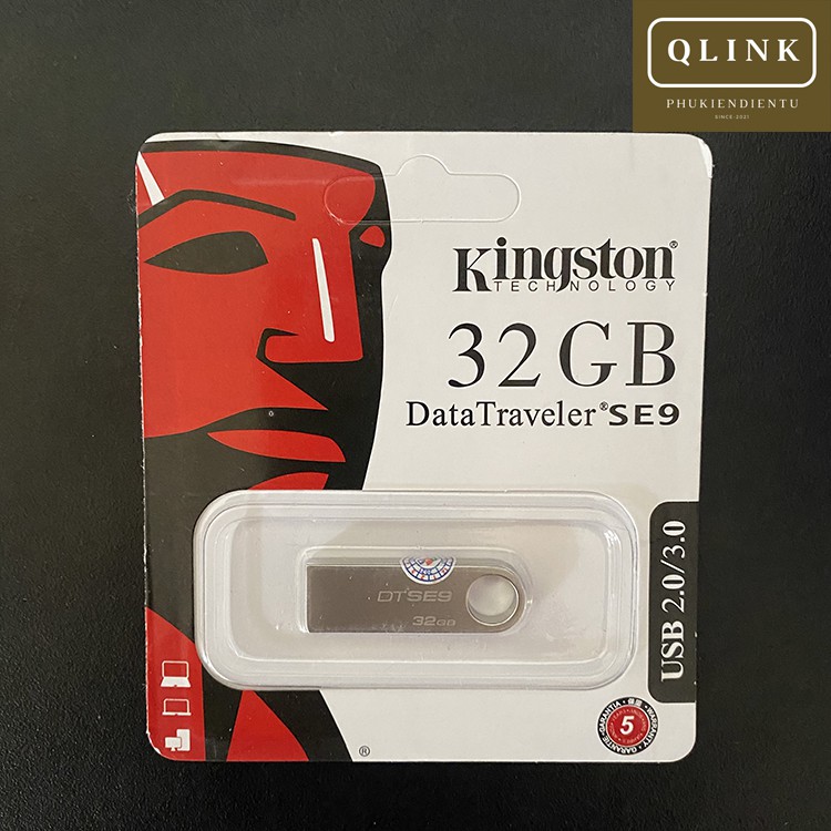 USB Kingston SE9 3.1/3.0/2.0 64Gb/32Gb/16Gb/8Gb  Nhỏ Gọn Có Vỏ Kim Loại Chống Nước Độ Đền Cao