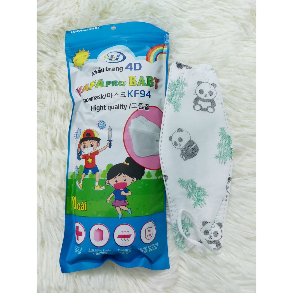 Combo 10 - 50 Cái Khẩu Trang Trẻ Em KF94 Có In Hình - Ôm Sát Mặt - Có Nẹp Mũi Chống Tuột