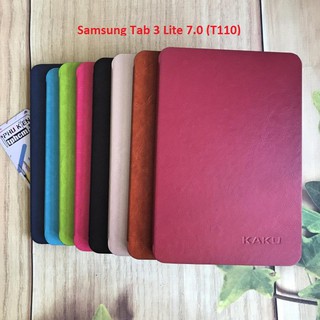 Bao da Samsung Tab 3 Lite 7.0 (T110) hiệu Kaku mẫu trơn