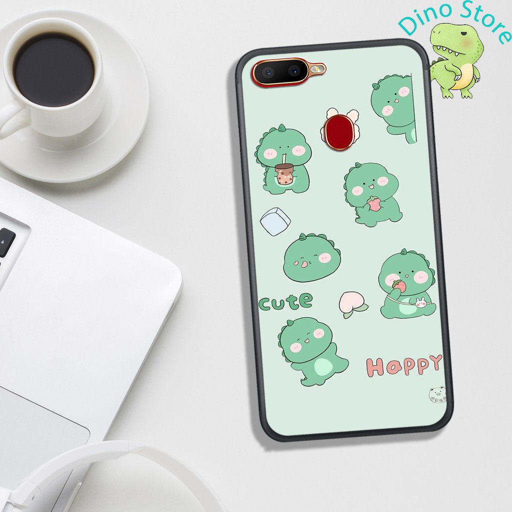 ỐP LƯNG OPPO A5S/A7/F9/A12  ,  IN HÌNH KHỦNG LONG NGỘ NGHĨNH VÀ CUTE