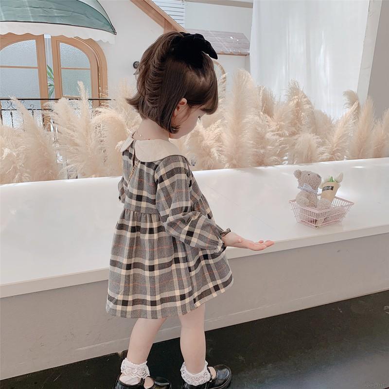 Bộ 2 Đầm Sọc Ca Rô Và Áo Khoác Xinh Xắn Dành Cho Bé Gái