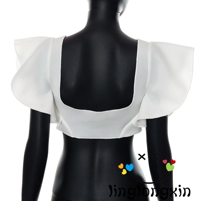 Áo Hai Dây Dáng Ôm Màu Trơn Thời Trang Mùa Hè Cho Nữ Linglongxi2