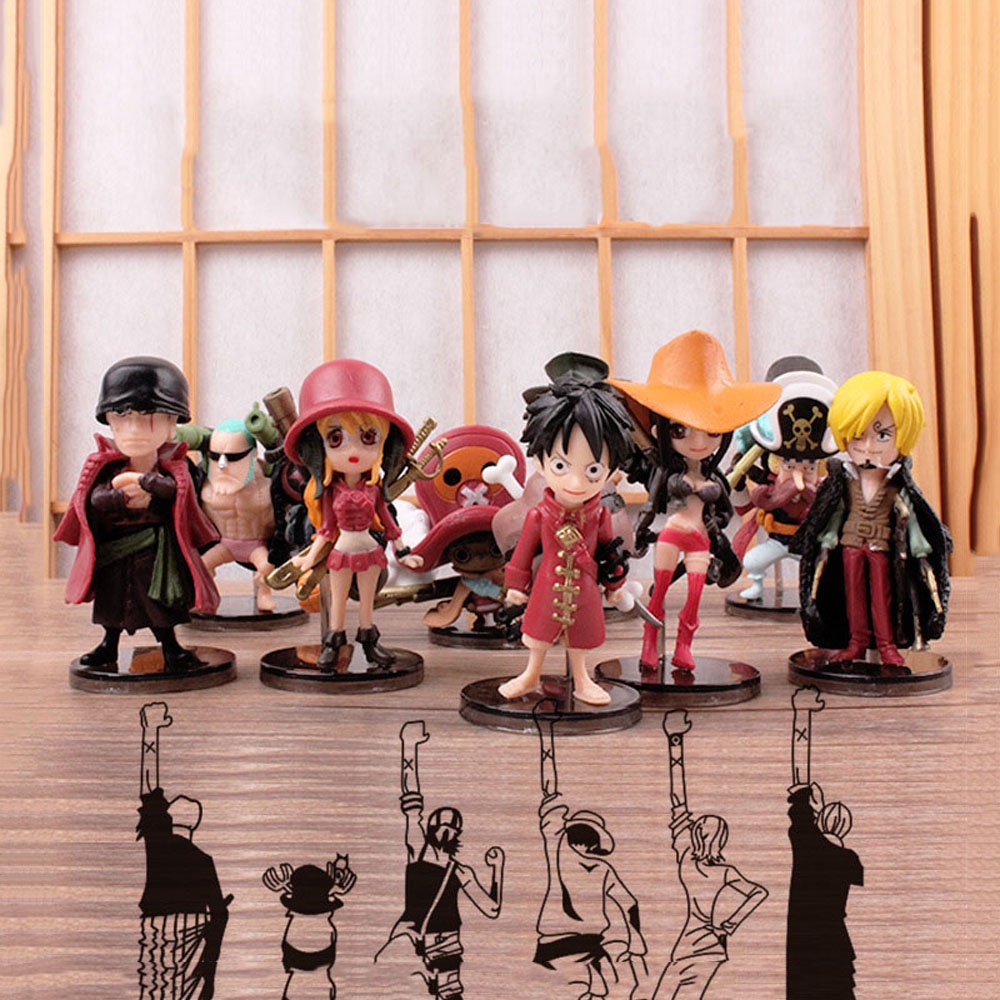 Set 9 mô hình nhân vật phim hoạt hình One Piece