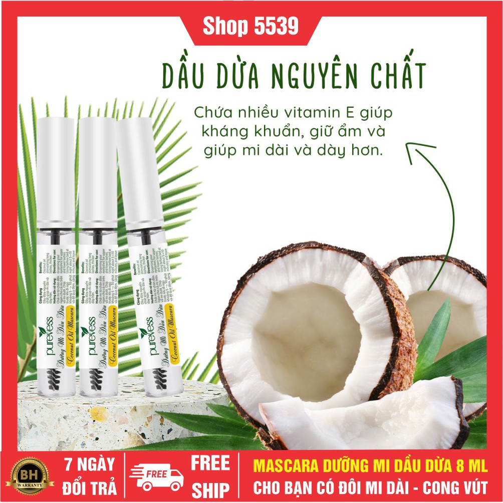 Dầu dừa dưỡng mi dung tích 8ml, dưỡng mi dầu dừa nguyên chất giúp mi dài và dầy hơn - Shop 553 | BigBuy360 - bigbuy360.vn