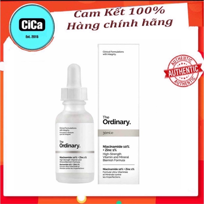 Serum The Ordinary Niacinamide 10% + Zinc 1% (Chính Hãng ) [CiCa Cosmetic]