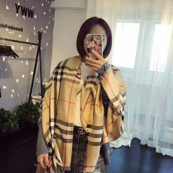 Khăn Choàng Cổ Cashmere Mùa Đông Mã-14.08- Burberry Cho Nam Nữ