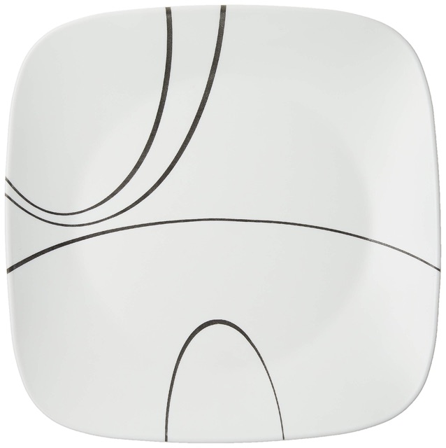 Dĩa Thủy Tinh Mỹ Vuông Simple Lines Corelle 2211-2213 (23cm–26.5cm)