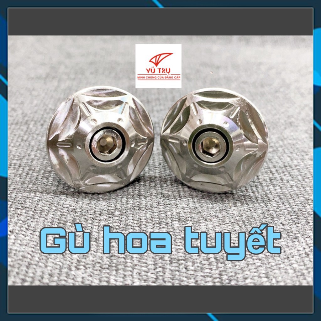 [CỰC RẺ] Gù Tay Lái Hoa Tuyết INOX - Thương Hiệu Universe